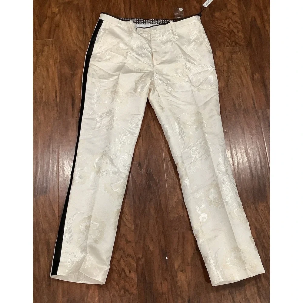 Paisley & Gray Men's Slim Fit Dress Pants 32  NWT Silkey Beige Retail $125